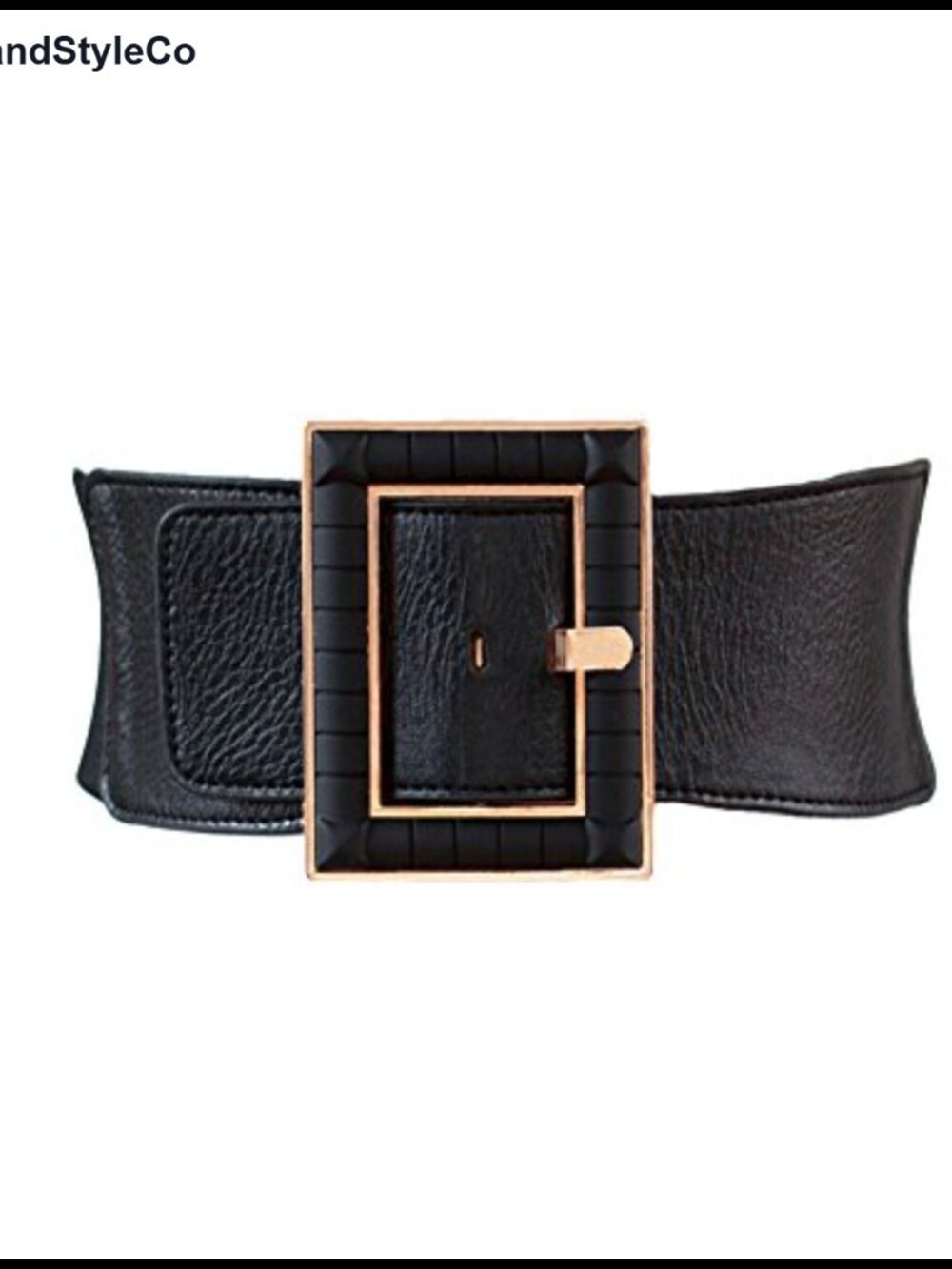 Vintage Stretch Cinch Belt with Gold Buckle - Plus Size